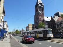 Bredabaan auf Höhe der Sint-Franciscuskerk, Fahrtrichtung Hoboken