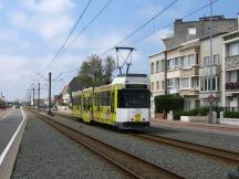 Fahrt über das Gegengleis in Westende Bad