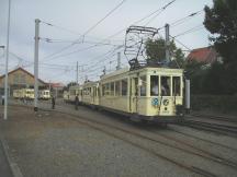 nach und nach verlassen die historischen Wagen Knokke, hier Tw 9985