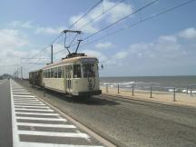 Tw 9750 Typ S (Bj 1929 für Linie Gent-Bassevelde) mit offenen Sommerbeiwagen