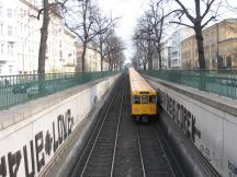 Schönhauser Allee, Blick gen Norden von Kreuzung Sredzkistr