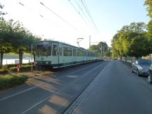 Pause in der Wendeanlage Clemens-August-Str, vorne Gleis aus Bad Honnef