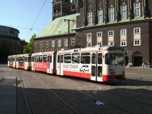 Wegmann GT4&GB4 an H Domsheide, heute Umleitung über Hbf nach Sebaldsbrück