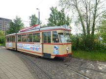 3-achsiger Hansa-Tw917 (Bj 1957) in der Schleife Sebaldsbrück