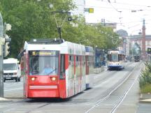 Straßenbahn - Straßenbahn - Dampfzug - auf der Rheinstr