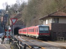 Dieseltriebwagen BR 628 auf der Eifelstrecke in Kyllburg