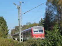 Wendezug mit x-Wagen auf der S6 (Essen-Köln) an einem Formsignal in Ratingen