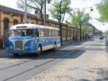 Anreise mit einem historischen IFA H6 Bus zum Museum Trachenberge