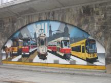verschiedene Dresdner Straßenbahn-Epochen