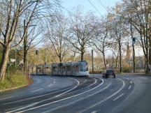 Benrather Schlossallee Ecke Hospitalstr, Fahrtrichtung Zentrum