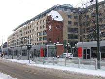 H Schlüterstr mit Turm von Haniel & Lueg