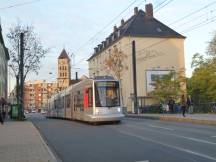 Ackerstr zwischen Gerresheimer Str und Birkenstr, Fahrtrichtung Gerresheim