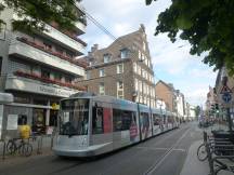 Krefelder Str Ecke Hafenstr, Fahrtrichtung Hbf