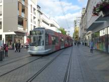 Niederstr Ecke Kastellstr, westl. Ende der 1-gleisigen Streckenführung