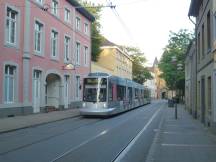 Oberstr vor dem Kulturkeller, im Hintergrund das Obertor