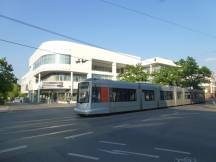 Oberstr vor dem Rheinischen Landestheater, Fahrtrichtung Hbf