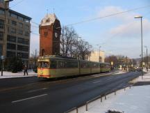 H Schlüterstr, links der Turm der Fa. Haniel&Lueg