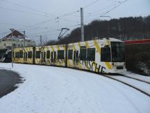 Doppelzug in der Schleife Gerresheim Krankenhaus