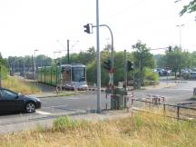 Bahnübergang nähe H Südpark Richtung Universität