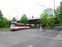 H Landtag/Kniebrücke Richtung Polizeipräsidium