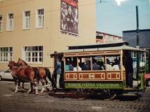 Pferdebahnwagen der Nürnberg-Fürther-Straßenbahn auf der Erkrather Str