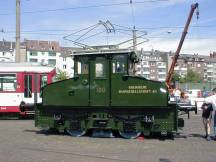 Lok 100 (Bj 1924) der Mettmanner Straßenbahn, seit 1937 bei der Rheinbahn