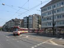 GT8S-Doppelzug an der Oberbilker Allee Ecke Kruppstr