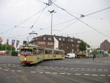 GT8 in Heerdt - von der Burgunderstr links ab zum Btf Am Handweiser