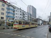 GT8 auf der Grafenberger Allee Ecke Lindemannstr