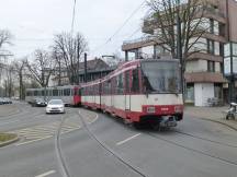 Ausfahrt aus der H Urdenbacher Allee Richtung Stadtmitte