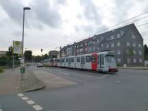 Heerdter Landstr Ecke Wiesenstr, Fahrtrichtung Stadtmitte