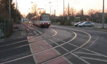 auf der Ritterstr, Fahrtrichtung Düsseldorf, kurz vor Erreichen der H Dießem