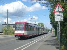 auf der Ritterstr, Fahrtrichtung Düsseldorf, kurz vor Erreichen der H Dießem