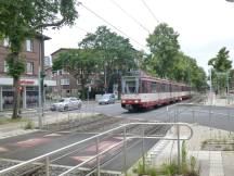 Einfahrt H Heerdter Sandberg, Fahrtrichtung Stadtmitte