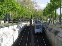 Tunnelrampe in Oberbilk, Fahrtrichtung Holthausen