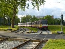 auf dem Freilighrathpl, Fahrtrichtung Messe