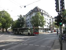 Schienenersatzverkehr: aus der Witzelstr links ab in die Suibertusstr