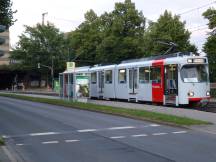 GT8SU auf der Linie 706 - an der temporären Endstelle Volksgarten S