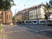 709 von Hbf bis Bilker Kirche Umleitung über Bilker Allee, hier an der Ecke Bilker Kirche