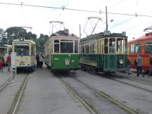 Mitte: Tw144 (Bj 1921) ex Vestische Bahn; rechts: Tw25 (Bj 1899) ex Oberhausen