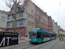 in der Altstadt - Braubachstr Ecke Hühnermarkt, Fahrtrichtung Fechenheim