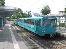 Stadtbahnwagen Typ U2 an der H Gwinnerstr, Fahrtrichtung Hausen