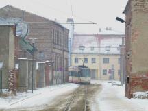 Schleife Europa-Universität, Blick die Bachstr entlang