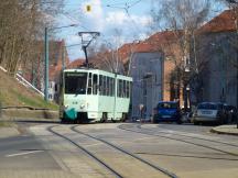 in der Bahnhofstr vor Erreichen der H Hbf, Fahrtrichtung Markendorf