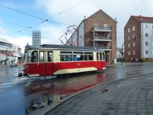 VEB Gotha, Bj 1958, biegt aus der Heilbronner Str rechts ab in die Bahnhofstr