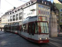 zentraler Haltepunkt i.d. Altstadt - Bertoldsbrunnen, Fahrtrichtung Littenweiler