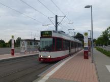 Einstiegshaltestelle Endstelle Zähringen Gundelfingerstr in Fahrtrichtung links