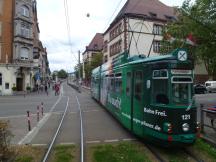 Rastatter Wagen 121 (Bj 1968), heute Partywagen, hier an der H Eschholzstr