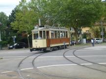 Maximumwagen (Bj 1927) an der Ausfahrt aus der Schleife Musikhochschule