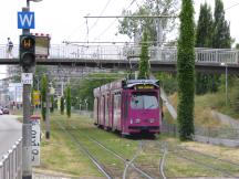 von Am Lindenwäldle bis ins Depot Haid wird rückwärts gefahren